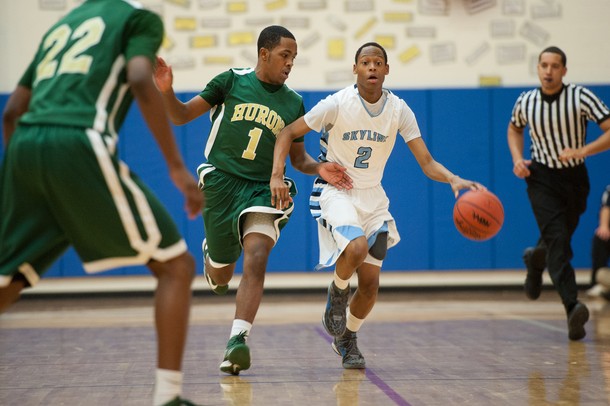 Huron still alive in conference title race after 42 41 win over Skyline