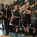 Huron's bench jumps up to cheer after Ariel Bethea basket after a brake away during the third quarter of their game against Skyline.
Courtney Sacco I AnnArbor.com 