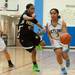 Skyline's Mea Morris drives the ball down court during first half of their game against Huron Tuesday night.
Courtney Sacco I AnnArbor.com  