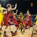 Wolverines Nya Jordan fights to make a rebound against the Cornhuskers during the first half of their game Thursday night.
Courtney Sacco I AnnArbor.com  