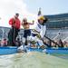 Participants dressed in costumes jump in to one of two pools set up on the Michigan Stadium field as they take part in a Polar Plunge to raise money for the Special Olympics.
Courtney Sacco I AnnArbor.com  