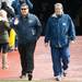 Michigan football coach Brady Hoke and former coach Lloyd Carr take the field as judges for the Polar Plunge on Saturday, Feb. 23.
Courtney Sacco I AnnArbor.com  