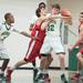 Huron's James Bernard rips the ball out of Bedford's Jackson Lamb during the first half of their game Thursday evening at Huron High School.
Courtney Sacco I AnnArbor.com 