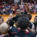 Milan celebrates having won the district final game over Temperance Bedford 67-50.

Courtney Sacco I AnnArbor.com 