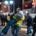 Fans spill into the streets in the immediate aftermath of the Michigan basketball team's win in the Final Four over Syracuse to advance to Monday's national championship game. Courtney Sacco I AnnArbor.com