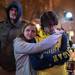 A Wolverines fan looks away with seconds left in the game as the Wolverines fall to Louisville in the NCAA finals.
Courtney Sacco I AnnArbor.com