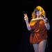 Host Jennifer Foxx on stage during The Big Hair, Big Mouth, Big Fat Fun Show.
Courtney Sacco I AnnArbor.com