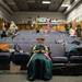 Freshman Allison Menge waits in costume along with the rest of the cast of 'Shrek the musical' before Friday night's performance.
Courtney Sacco I AnnArbor.com      