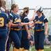 Saline celebrates after Katie Alexander hits a home run in the third inning of the first fame of their double header against Lincoln, Thursday May 8.
Courtney Sacco I AnnArbor.com