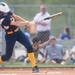 Saline's Chelsea Leathers hits the ball during the fourth inning against Lincoln. 
Courtney Sacco I AnnArbor.com