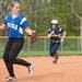 Saline's Samantha Bruley runs as she steels third base during the second game of their double header against Lincoln.
Courtney Sacco I AnnArbor.com