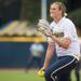 Wolverines sophomore Sara Driesenga pitches the ball during the second inning of their game against Valparaiso Friday May 17.
Courtney Sacco I AnnArbor.com   