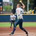 Wolverines sophomore Sara Driesenga pitches the ball during the first inning of their game against Valparaiso Friday May 17.
Courtney Sacco I AnnArbor.com   