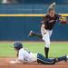 Wolverines junior Lyndsay Doyle slides in to second base during the bottom of the first inning of their game against Valparaiso Friday May 17.
Courtney Sacco I AnnArbor.com   