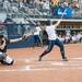 Wolverines senior Ashley Lane hits a three run home run during the bottom of the first inning of their game against Valparaiso Friday May 17.
Courtney Sacco I AnnArbor.com   