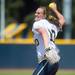 Wolverines Sara Driesenga pitches the ball during the sixth inning of their game against California, Saturday May 18.
Courtney Sacco I AnnArbor.com     