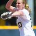 Wolverines Sara Driesenga pitches the ball during the first inning of their game against California, Saturday May 18.
Courtney Sacco I AnnArbor.com     