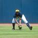 Wolverines freshmen Sierra Lawrence makes a play  during the second inning of the NCAA regional title game against California, Sunday May 19.
Courtney Sacco I AnnArbor.com 