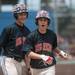 Big Reds Zachary Alliston cheers after scoring a run giving the Big Reds the lead during the seventh inning of their regional tournament game against Riverview, Saturday June 8.
Courtney Sacco I AnnArbor.com 