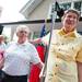 Marge Eide stands next to Ann Sorrell, her partner of 40 years, as she speaks at a gay community rally in Ann Arbor's Kerrytown. The gay community gathered to celebrate the U.S. Supreme Court's rulings made on same-sex marriage earlier in the day, Wednesday, June 26.
Courtney Sacco I AnnArbor.com    