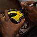 Former Michigan quarterback Denard Robinson sings an autograph on a miniature Michigan helmet at the M Den on Wednesday, July, 10. 
Courtney Sacco I AnnArbor.com    