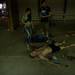 Calvin Stoner lays on the ground after being defeated David Horner in the first fight put on by the Michigan Combat League at A2 Fest, Friday, July 12.
Courtney Sacco I AnnArbor.com 
