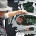 Danny Sayre shows one of his mirrors on display during the State Street Area Art Fair on Wednesday, July 17, 2013. 
Courtney Sacco I AnnArbor.com 