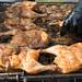 Volunteers cook around 12,000 half chickens over charcoal pits at Alumni Memorial Field for the 60th Manchester Chicken Broil.  
Courtney Sacco I AnnArbor.com 