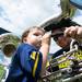 Four Walter Stabenow of Hamburg blows in to a tuba during youth day at Michigan Stadium, Sunday, August, 11.
Courtney Sacco I AnnArbor.com 