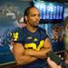 Michigan defensive back Delonte Hollowell talks to reporters during media day in the Junge Family Champions Center, Sunday, August, 11.
Courtney Sacco AnnArbor.com 