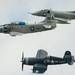 An A-4B, AD-5W Skyraider and F4U-5N Corsair take part in the Legacy Flight  at the start of 2013 Thunder Over Michigan air show at the Willow Run airport, Saturday, August, 10.
Courtney Sacco I AnnArbor.com 