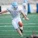 A Skyline High School football player practices kicking the ball during practice, Thursday, August, 15.
Courtney Sacco I AnnArbor.com 