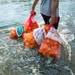 A volunteer caries bags of rubber ducks to land after the Ypsilanti Heritage Festival duck race, Sunday, August 18.
Courtney Sacco I AnnArbor.com   
