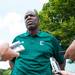 Easter Michigan football head coach Ron English talks to reporters during media day at Rynearson Stadium, Sunday, August, 18.
Courtney Sacco I AnnArbor.com 