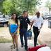 Executive director of UM's Division of Public Safety and Security Eddie L. Washington Jr., Ann Arbor chief of police John Seto, and UM senior Stephanie Karaa walk down  Hill street as they go house to house talking to students living off campus during an outreach program run by Beyond the Diag, Thursday, Aug, 29.
Courtney Sacco I AnnArbor.com 