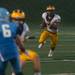 Hartland's running back Austin Pierce runs the ball during the second quarter of their game against Skyline, Thursday, Aug, 29.
Courtney Sacco I AnnArbor.com   