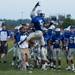 The Railsplitters Dalauren Roberson celebrities after scoring the teams first touchdown during their game against Belleville at Lincoln High School, Friday, Aug, 30.
Courtney Sacco I AnnArbor.com    