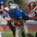 The Railsplitters Devon Wade runs the ball during the second quarter of their game against Belleville at Lincoln High School, Friday, Aug, 30.
Courtney Sacco I AnnArbor.com    