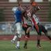 Belleville's Malik Ashford blocks a throw intended for Lincoln's K.J. Osborn during the second quarter of their game at Lincoln High School, Friday, Aug, 30.
Courtney Sacco I AnnArbor.com    