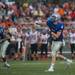 The Railsplitters quarterback Eugene Smith throws the ball during the second quarter of their game against Belleville at Lincoln High School, Friday, Aug, 30.
Courtney Sacco I AnnArbor.com    