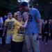 University of Michigan President Mary Sue Coleman jokes with MC Jordan Morgan before taking the stage during a pep rally at the Diag, Friday, Sept. 6.
Courtney Sacco I AnnArbor.com 