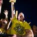 Students cheer during a pep rally at the Diag Friday, Sept. 6, the night before the Michigan Wolverines take on Notre Dame at Michigan Stadium. 
Courtney Sacco I AnnArbor.com  