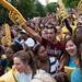 Students cheer as Wolverines Head Coach Brady Hoke and team captains take the stage during a pep really held on the Diag, Friday, Sept. 6.
Courtney Sacco I AnnArbor.com 