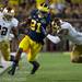 Michigan wide receiver Jeremy Gallon is run out of bounds during the first quarter of their game against Notre Dame at Michigan Stadium, Saturday, Sept. 7. 
Courtney Sacco I AnnArbor.com 