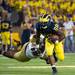 Michigan running back Fitzgerald Toussaint dodges a tackle during the third quarter of their game against Notre Dame at Michigan Stadium, Saturday, Sept. 7. 
Courtney Sacco I AnnArbor.com 