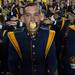 A Notre Dame band member holds an apple in his mouth as he plays.
Courtney Sacco I AnnArbor.com 