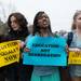 Protesters demanding tuition equality for unauthorized immigrants chant as they stand in the intersection of South State Street and South University Avenue in Ann Arbor. 
Courtney Sacco I AnnArbor.com