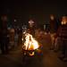 Families keep warm and roast marshmallows by the fires in Kerrytown during this years Midnight Madness in Ann Arbor. 
Courtney Sacco I AnnArbor.com 