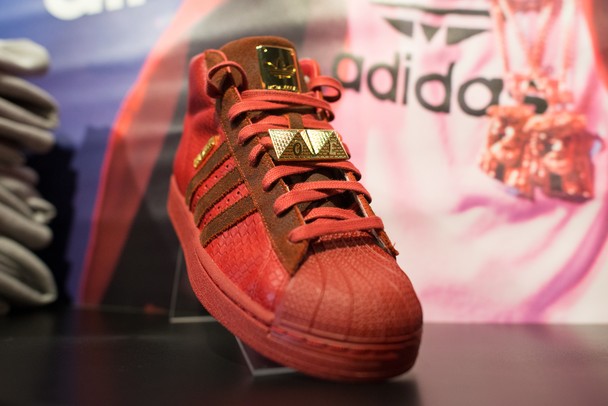 The Big Sean Adidas Originals Pro Model II on display at Puffer Reds in Ypsilanti Saturday morning.
Courtney Sacco I AnnArbor.com