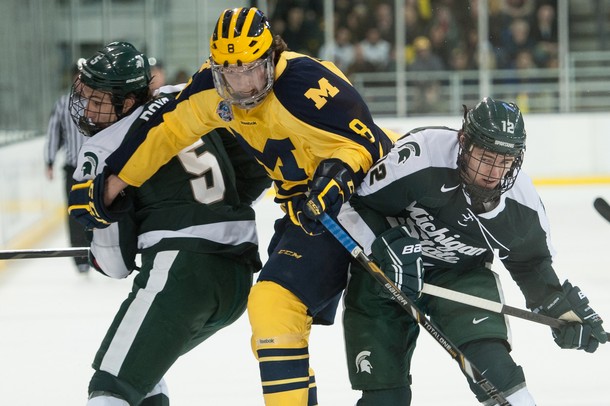 Images from the Michigan hockey team's 3-2 win over Michigan State